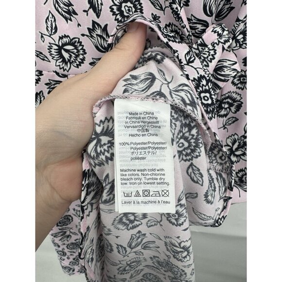 J. Crew Floral Wrap Mini Dress Women 0 Pink Preppy Feminine Romantic Fairy - Picture 4 of 8